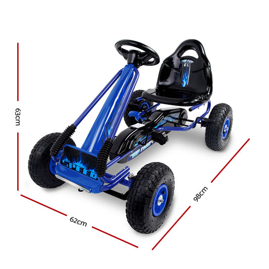 Rigo Kids Pedal Go Kart Blue