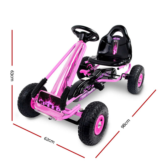 Rigo Kids Pedal Go Kart Pink