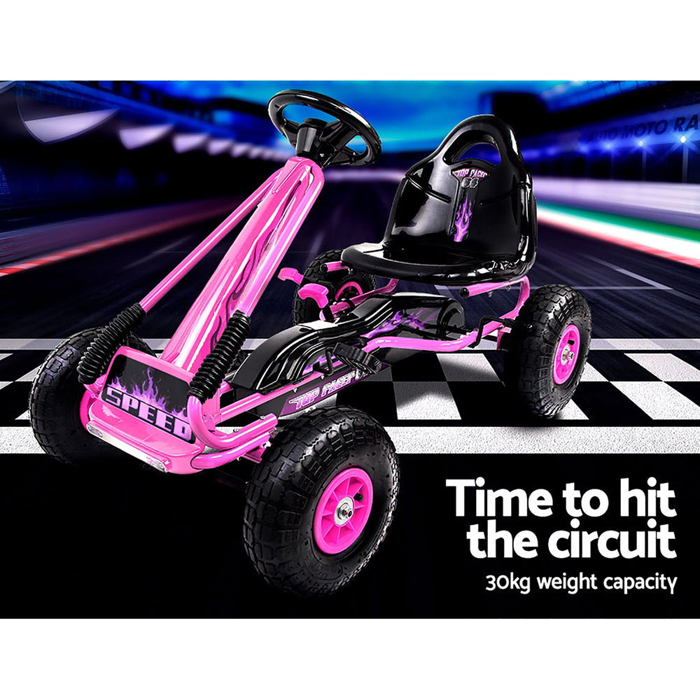 Rigo Kids Pedal Go Kart Pink