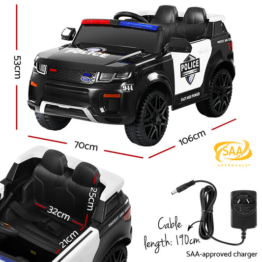 Rigo Kids Police Patrol Ride On | Black