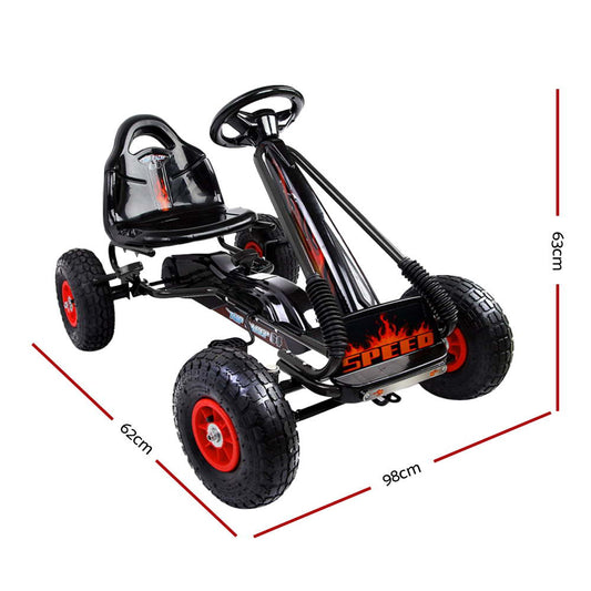 Rigo Kids Pedal Go Kart Black
