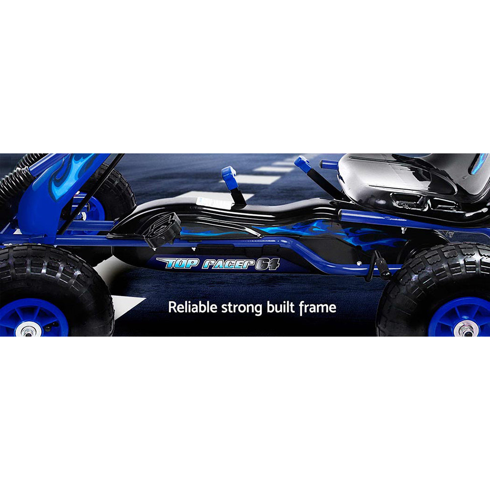 Rigo Kids Pedal Go Kart Blue