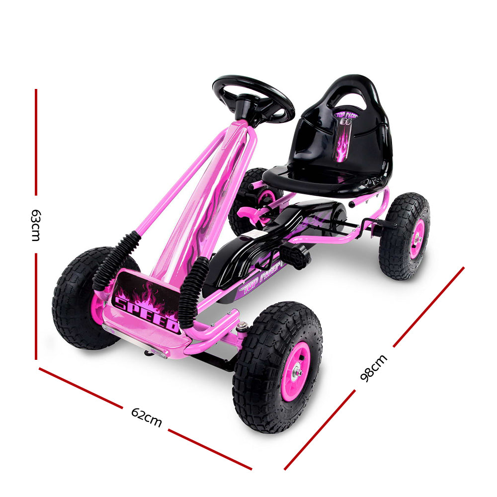 Rigo Kids Pedal Go Kart Pink