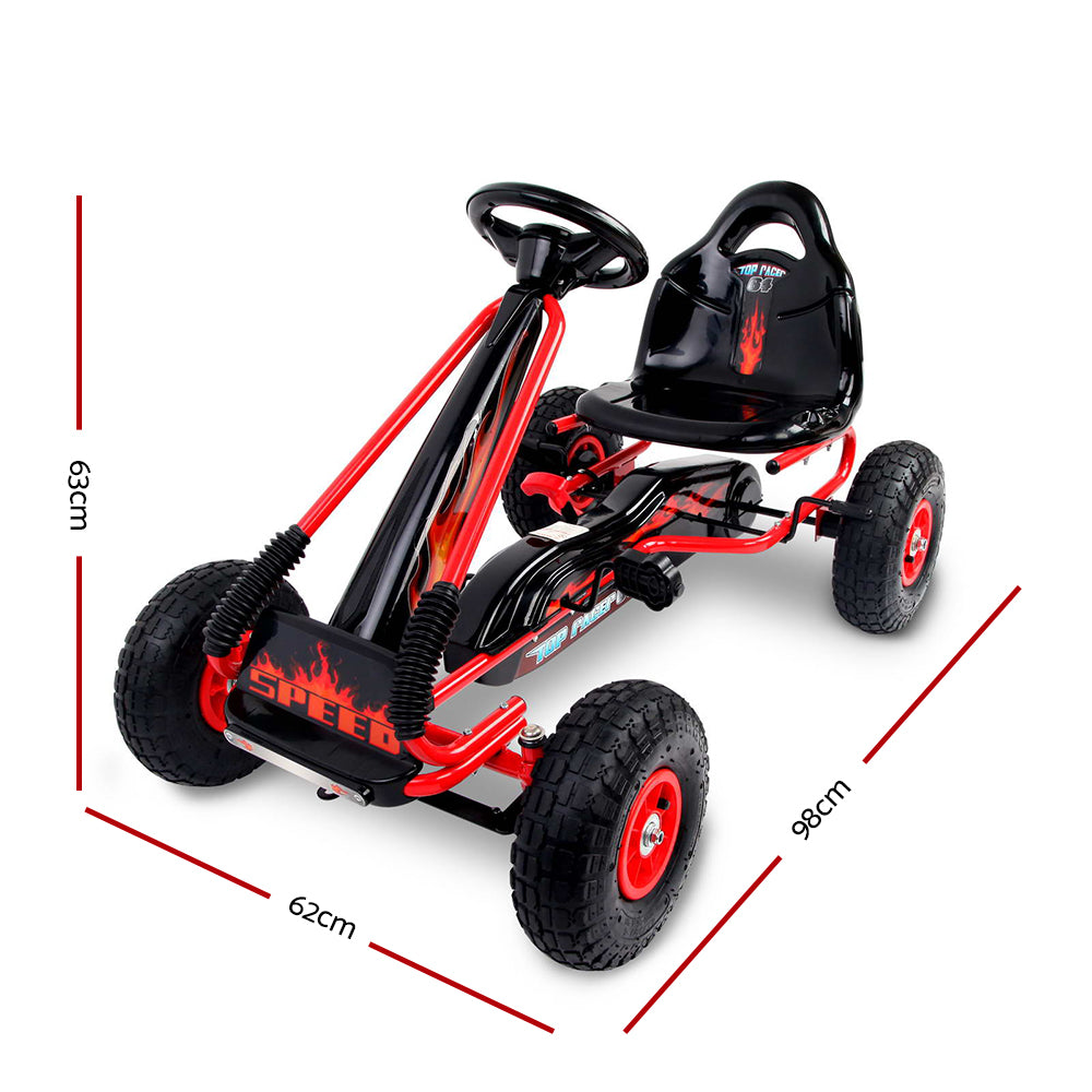 Rigo Kids Pedal Go Kart Red