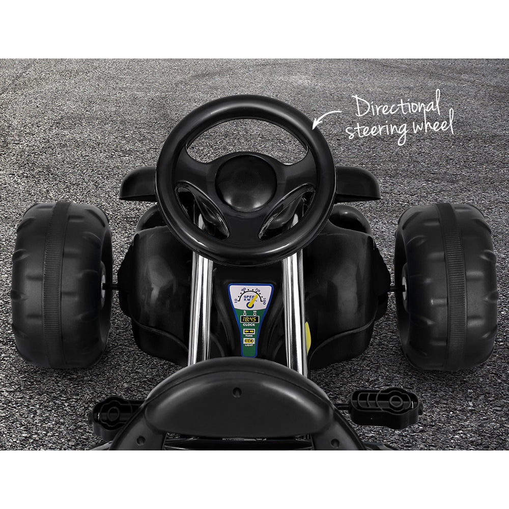 Rigo Kids Pedal Go Kart | Plastic Tyre | Black