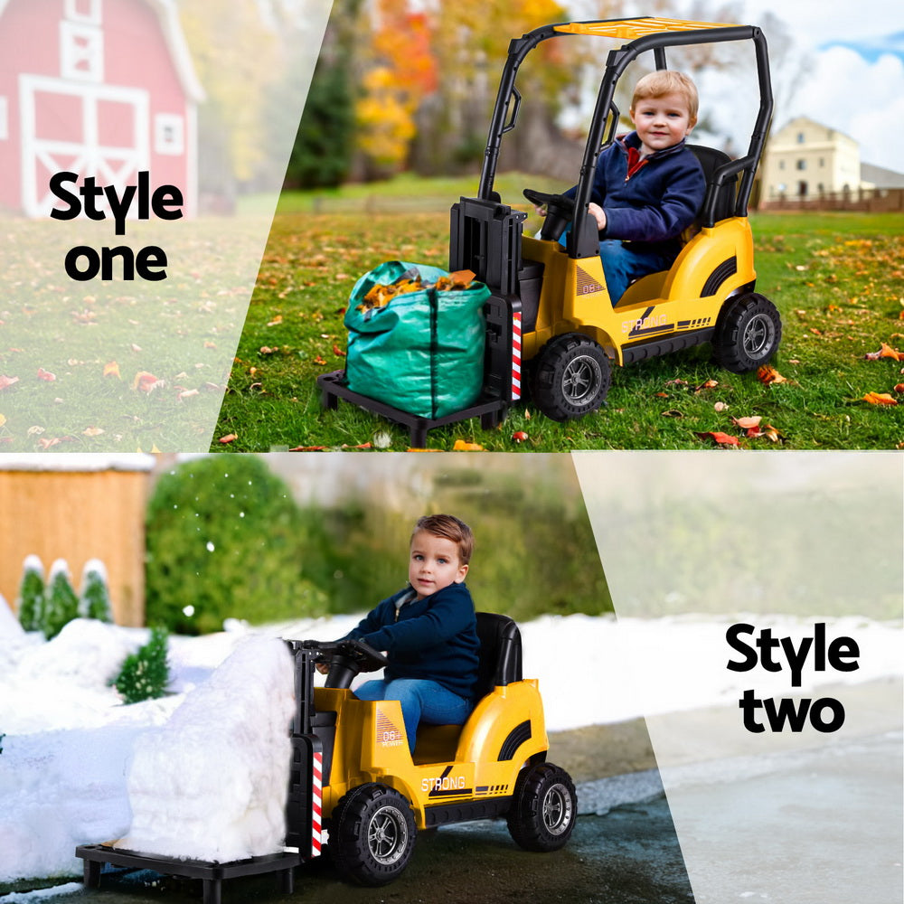Rigo Kids Electric Forklift Loader | Yellow