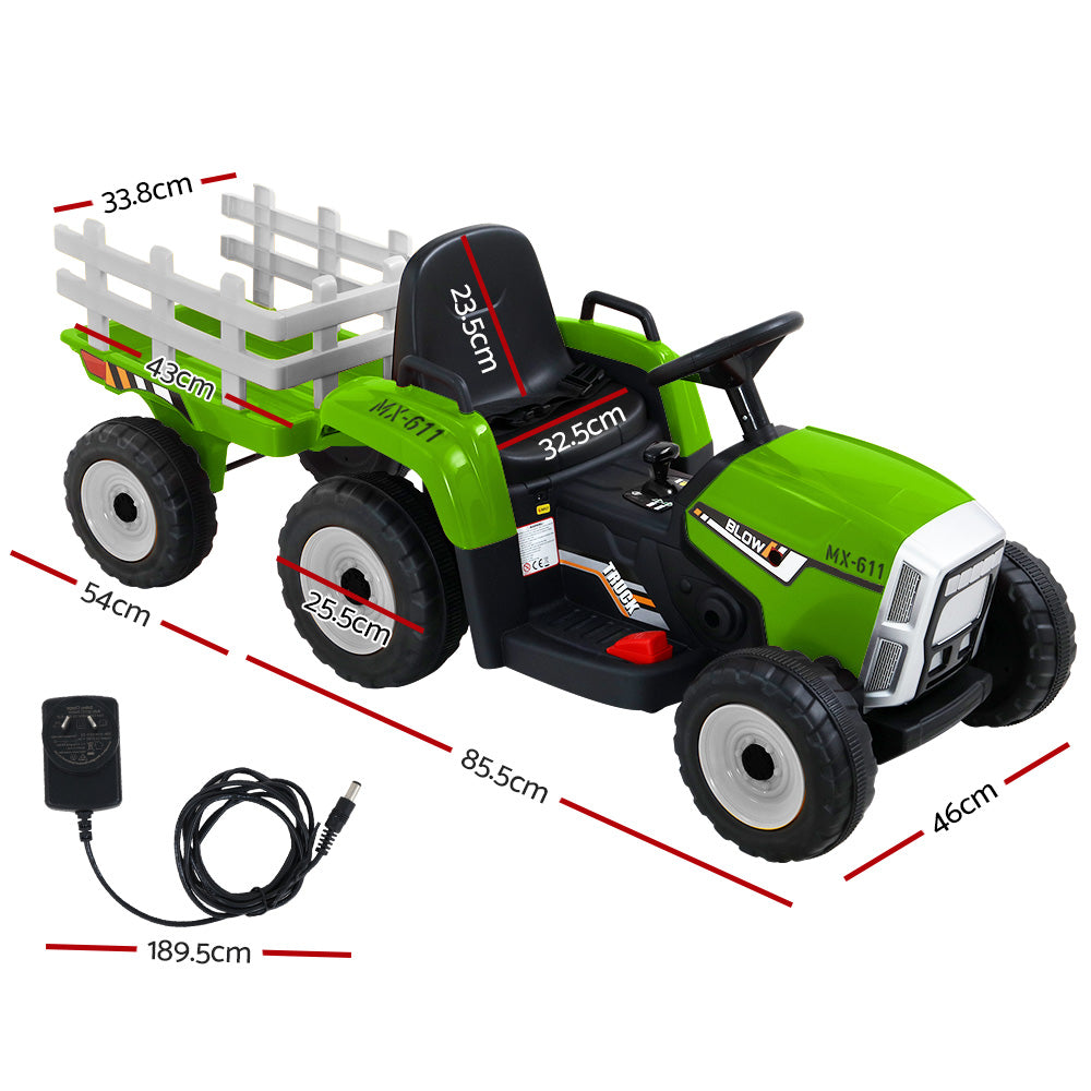 Rigo Kids Electric Ride On Tractor | Green