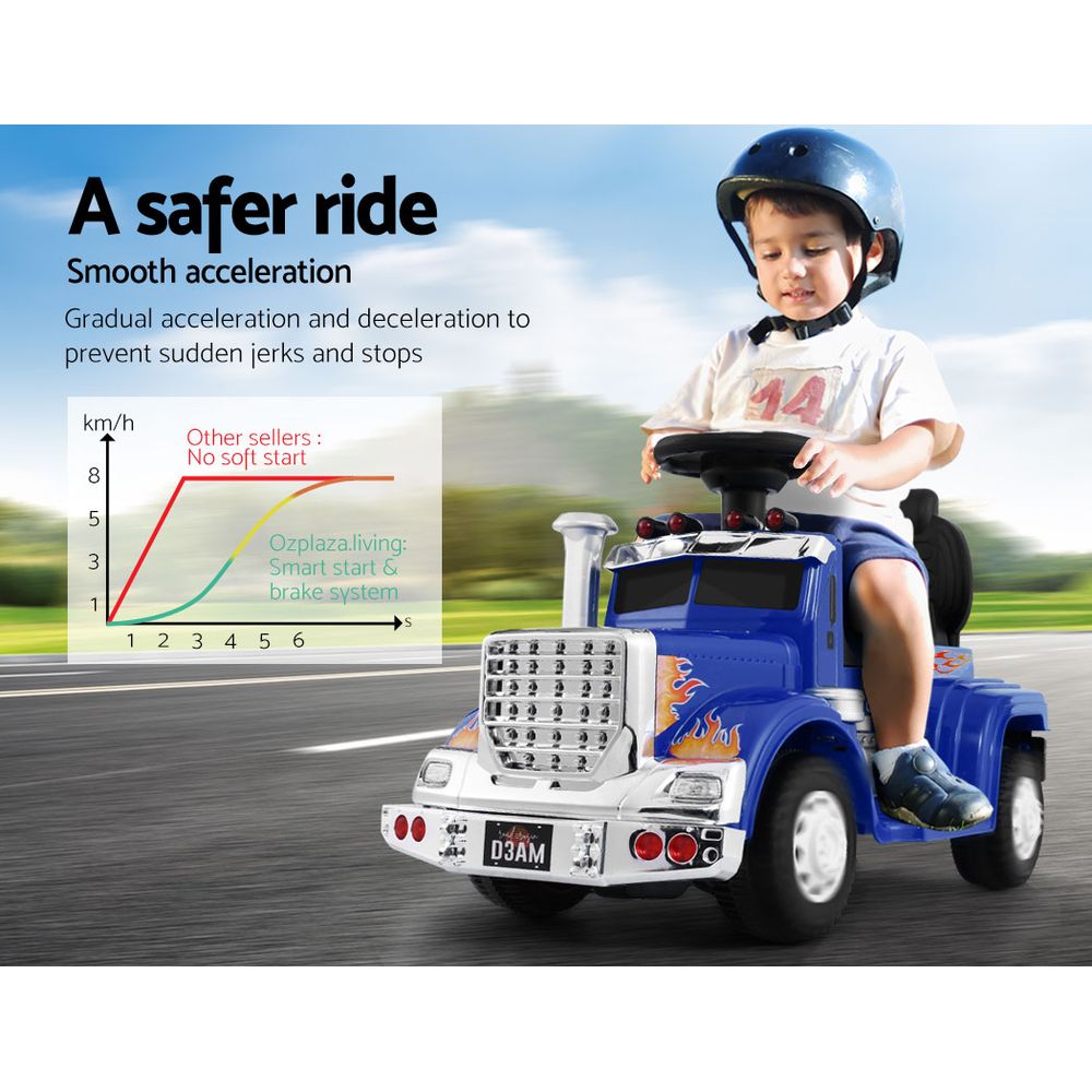 Rigo Kids Electric Ride On Truck | Blue
