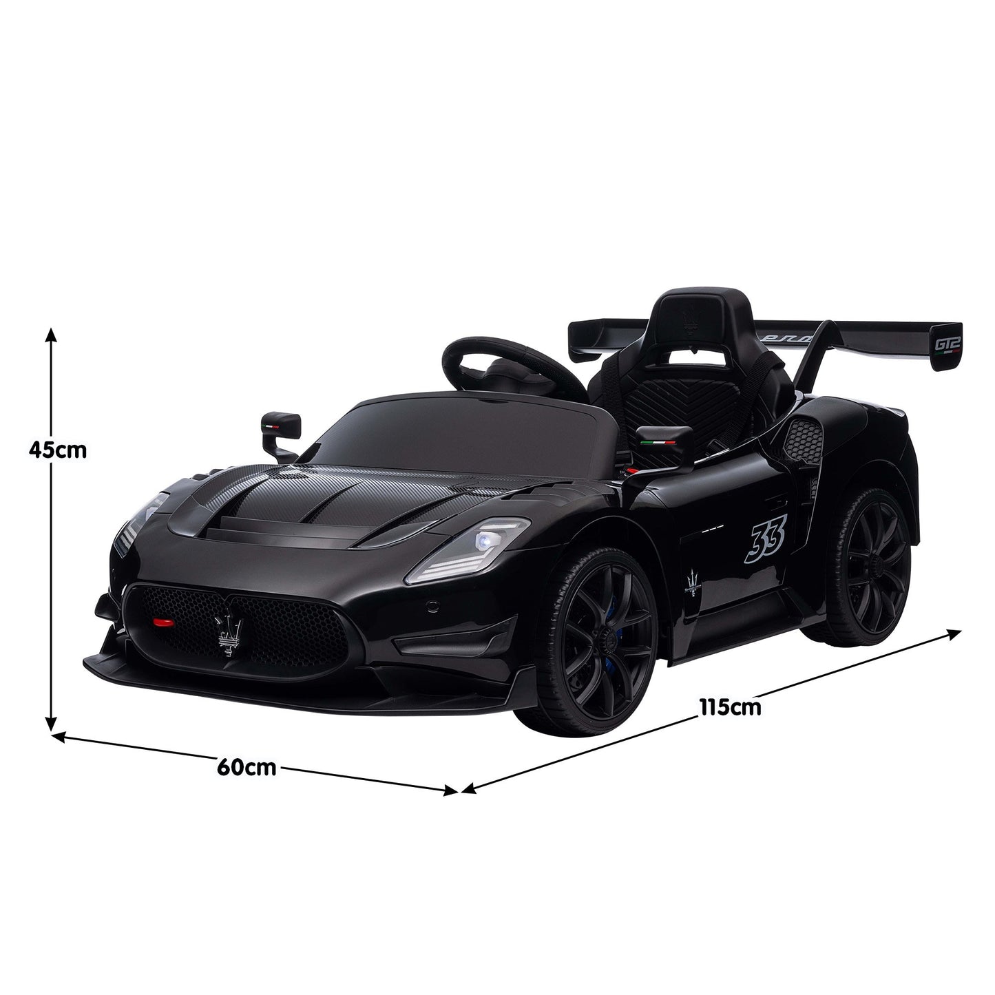 Maserati MC20 GT2 Licensed Electric Kids Ride On by Kahuna | Black or Blue