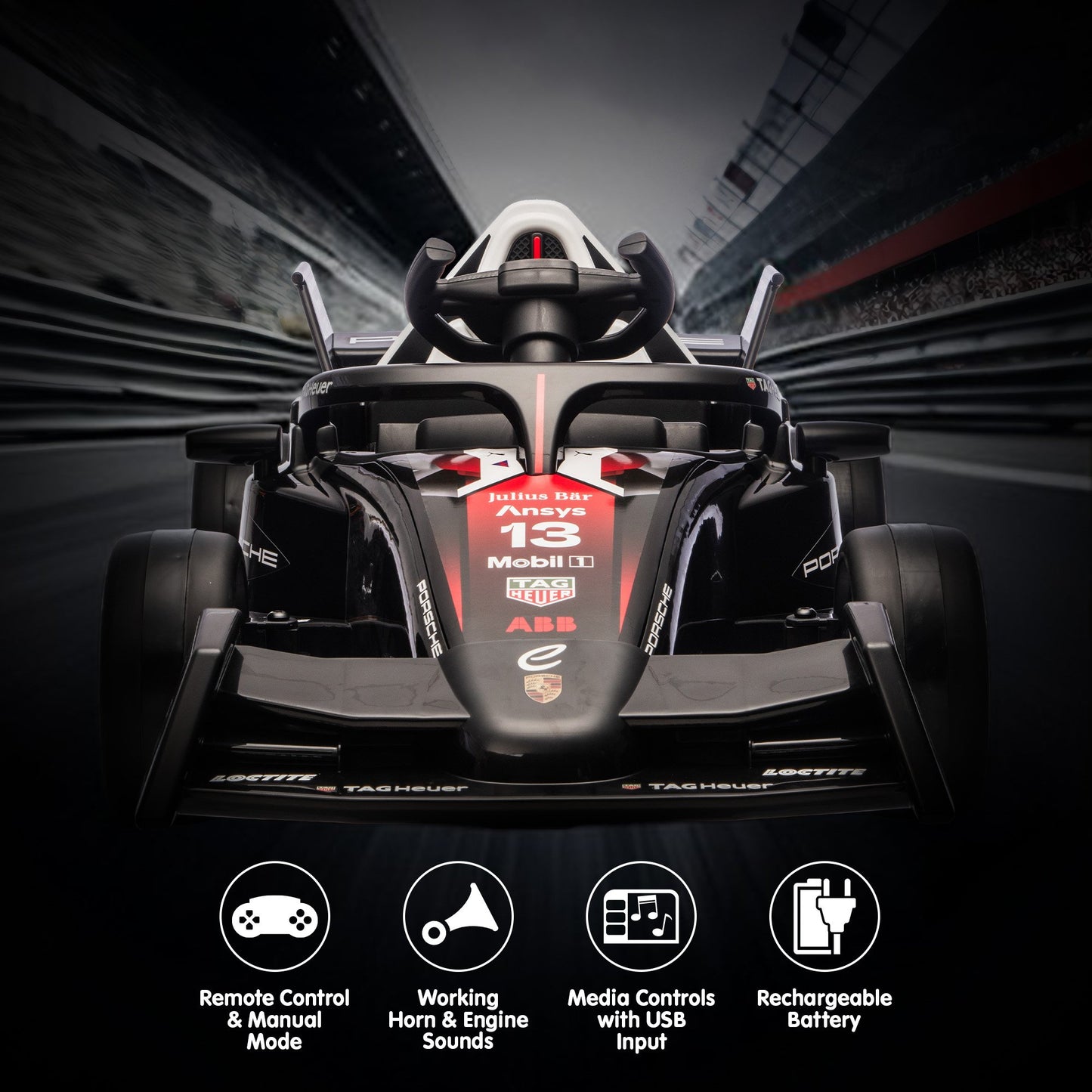 Porsche Formula E Kids Electric Ride-on Car by Kahuna