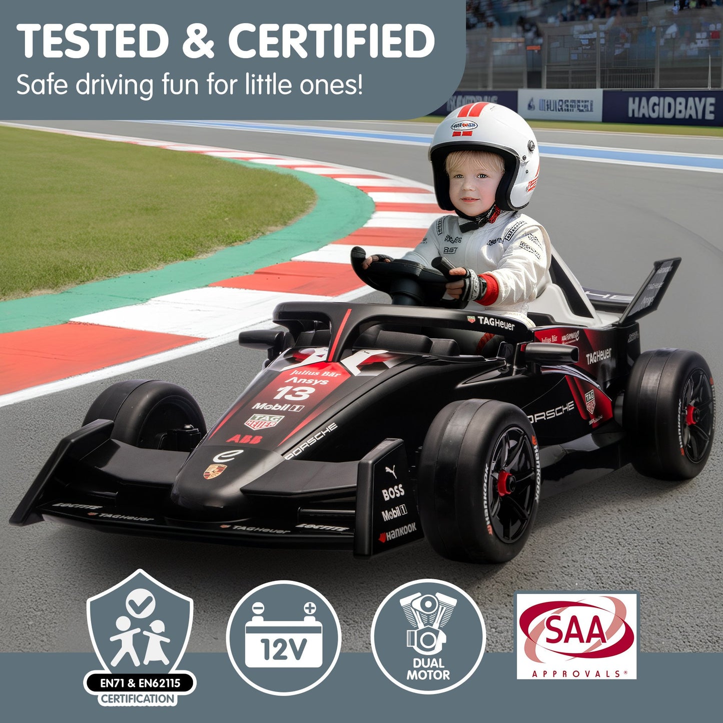 Porsche Formula E Kids Electric Ride-on Car by Kahuna