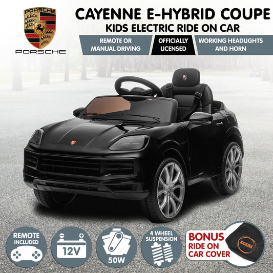 Porsche Cayenne E Hybrid Coupe Licensed Kids Electric Ride On by Kahuna