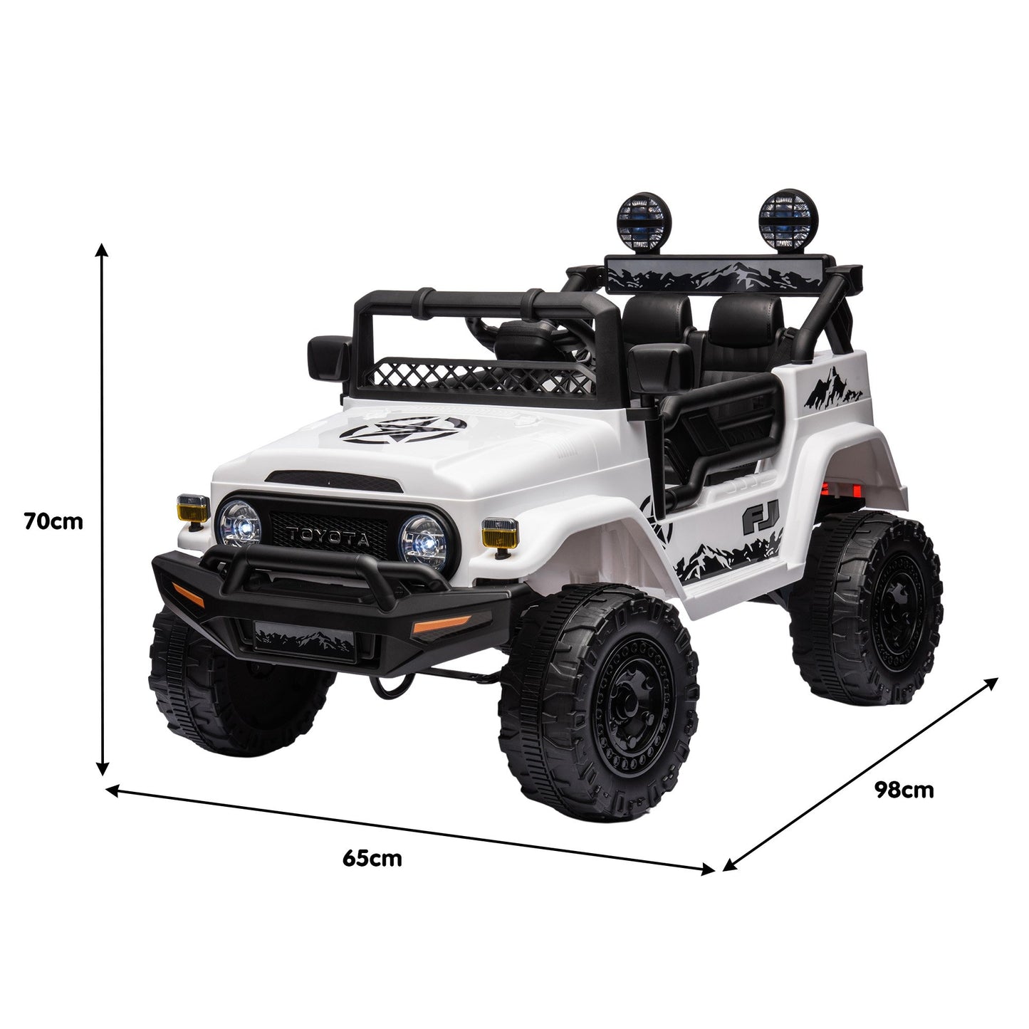 Kahuna Authorized Toyota Ride-on Car | Fj Cruiser | White