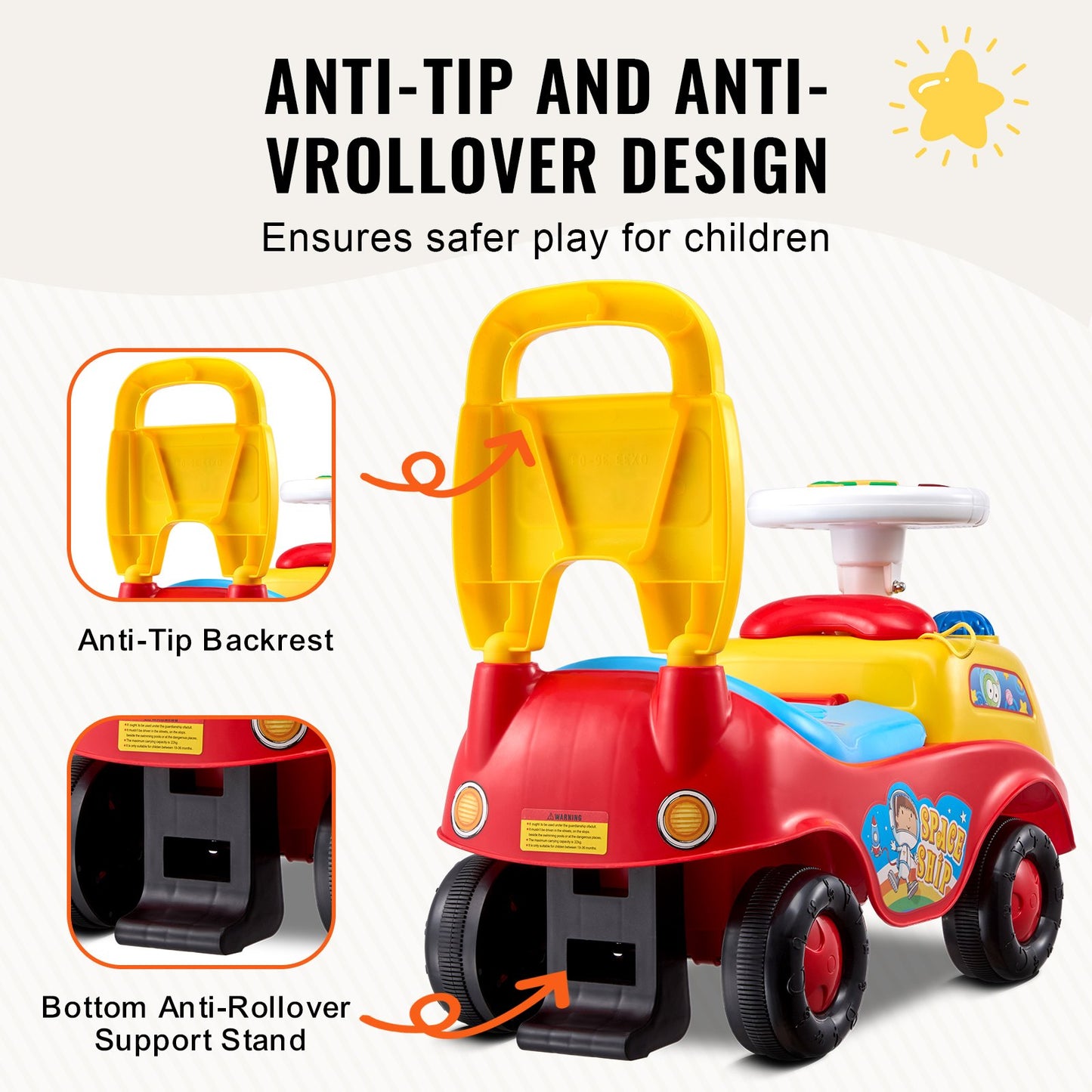 VEVOR Ride On Push Car for Toddlers