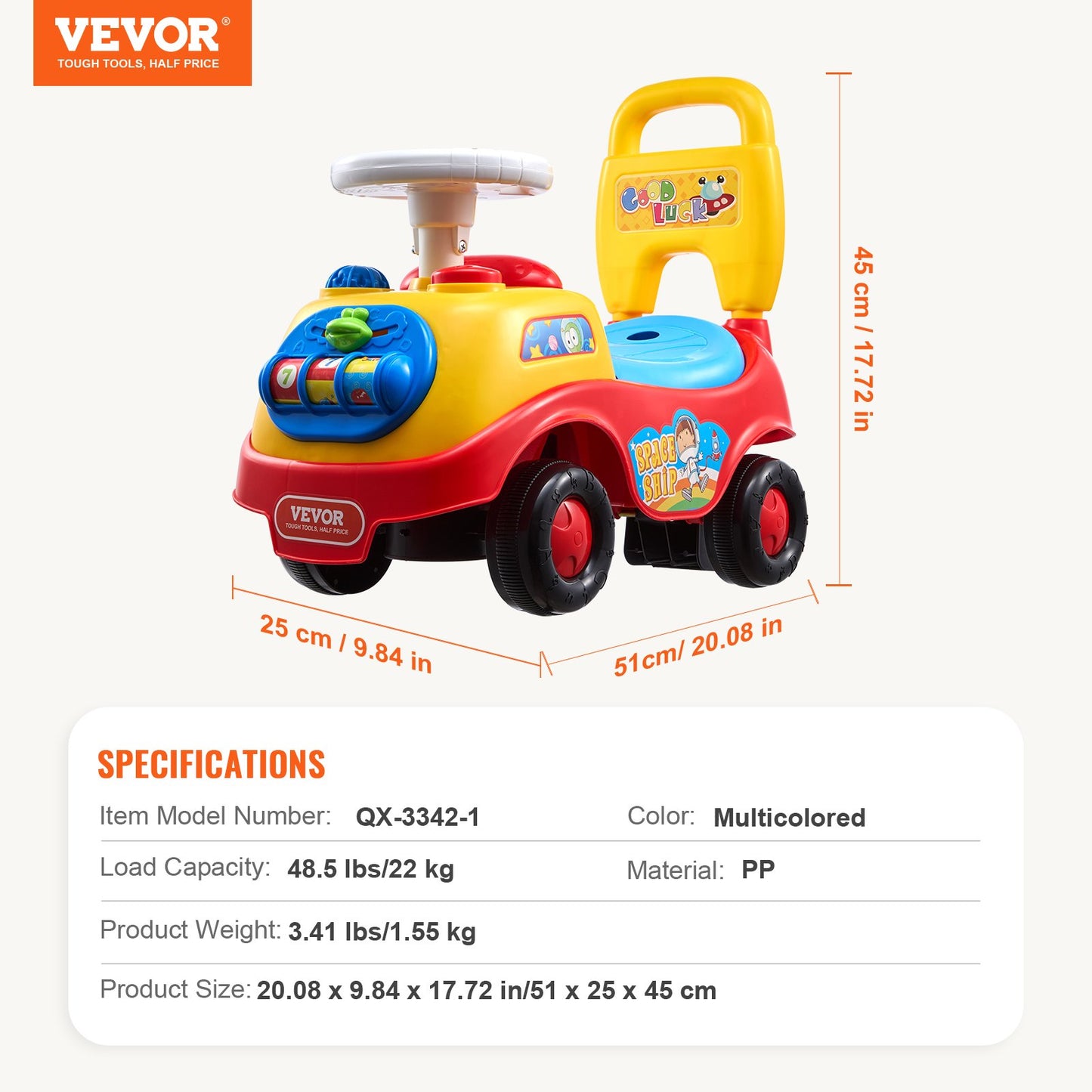 VEVOR Ride On Push Car for Toddlers